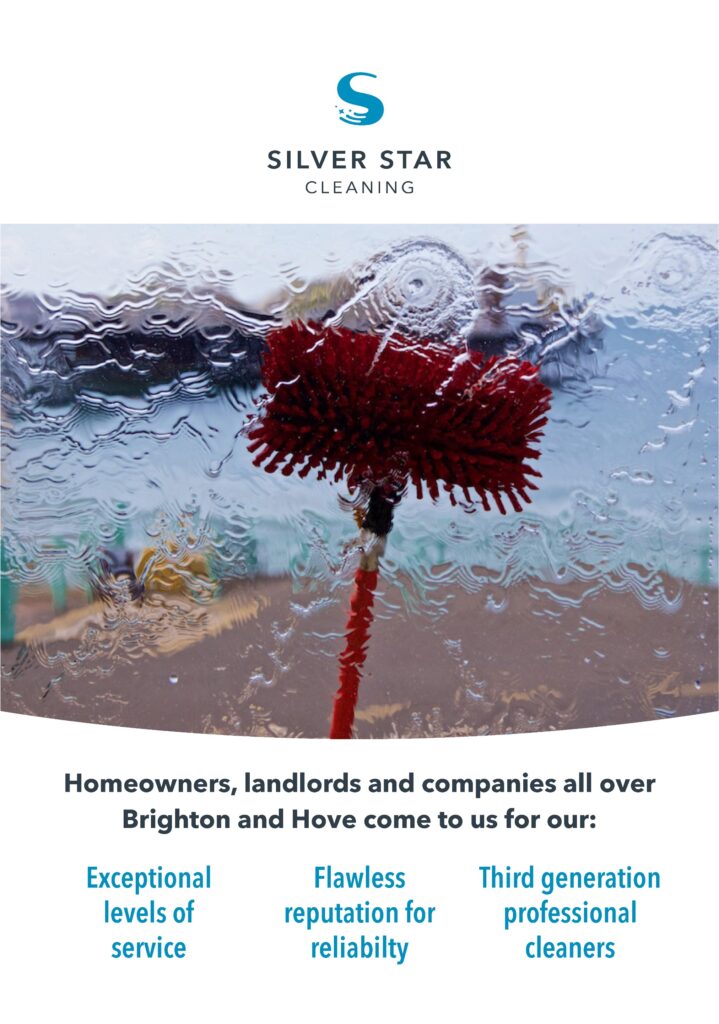 A5 Leaflet front for Silverstar Cleaning, Hove